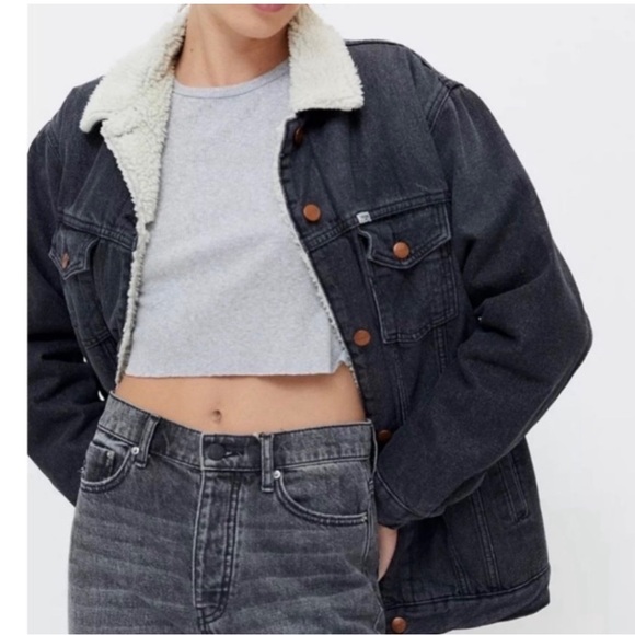 Wrangler womens indigood denim dye sherpa jacket size small - Picture 5 of 9